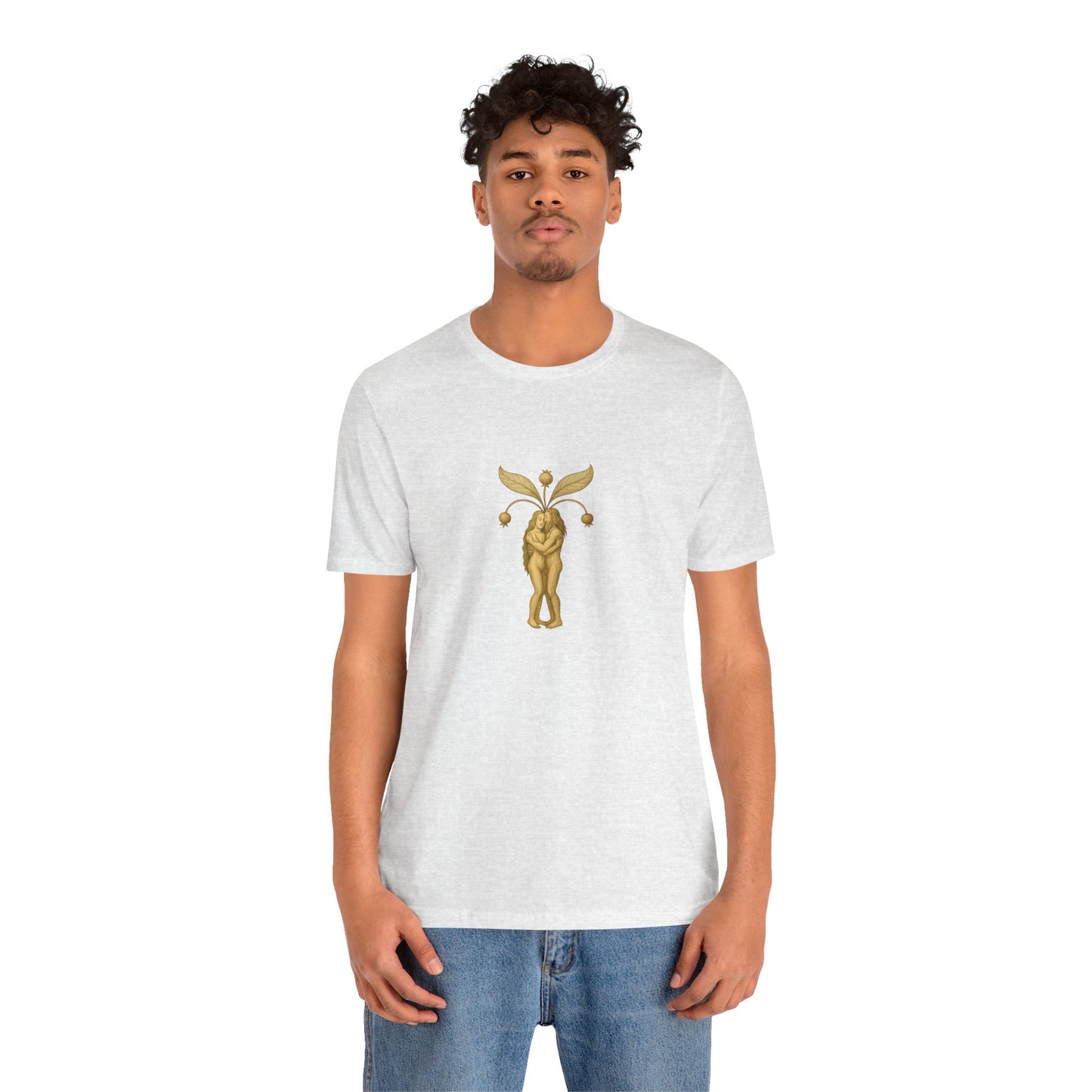 Big Mandrakes in Love, Mythical Root Romance Unisex Heavy Cotton Tee