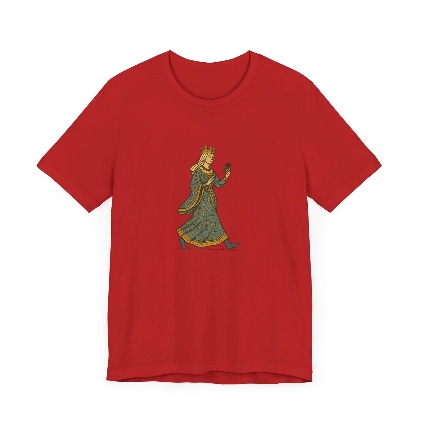 The Crowned Strutter – Medieval Couture on the Go - Unisex Heavy Cotton T-shirt