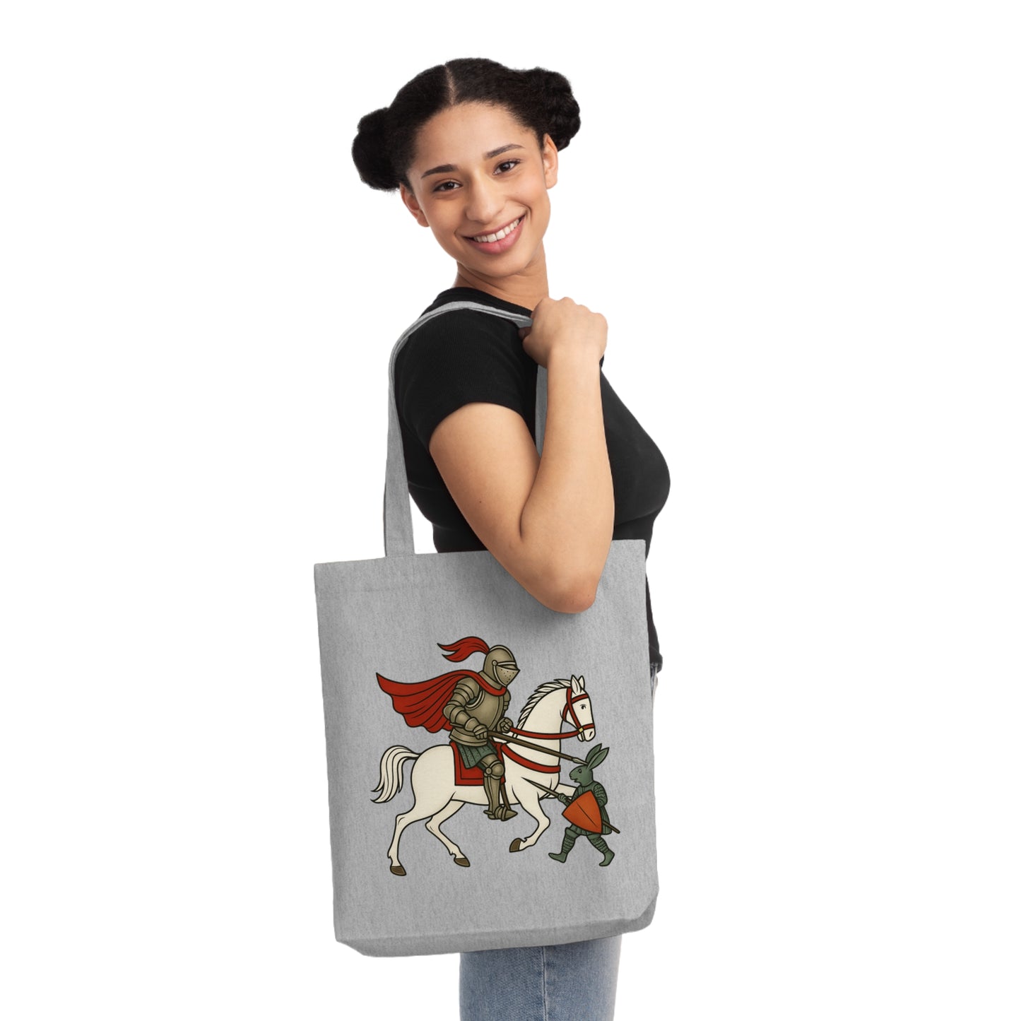 Knight & Hare - Medieval Humor Woven Tote Bag