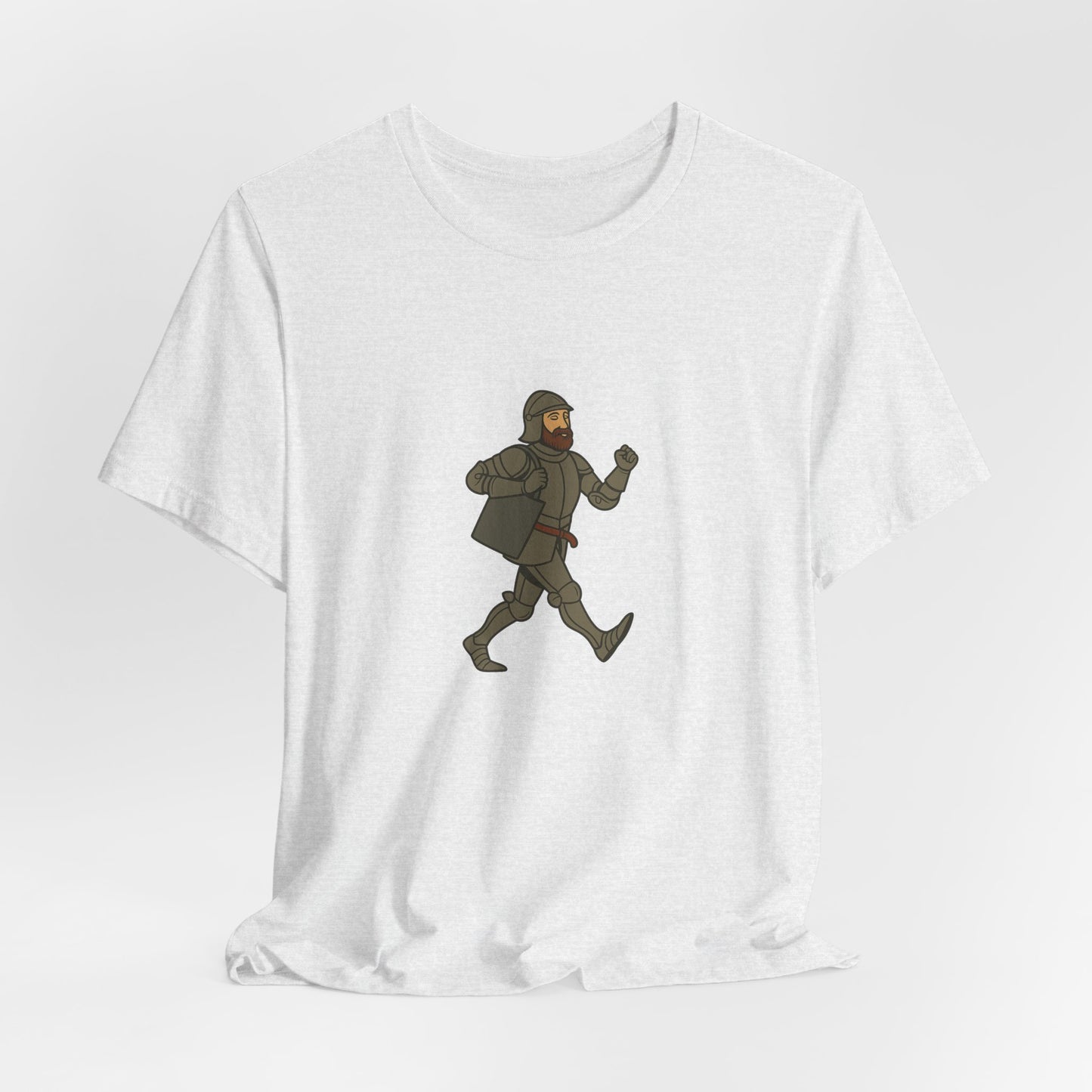 Knight on the Go - Medieval Humor - Urban Chivalry Unisex Heavy Cotton T-shirt