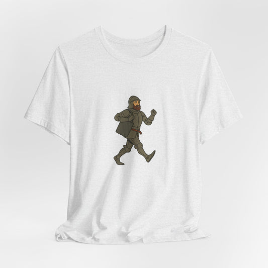 Knight on the Go - Medieval Humor - Urban Chivalry Unisex Heavy Cotton T-shirt