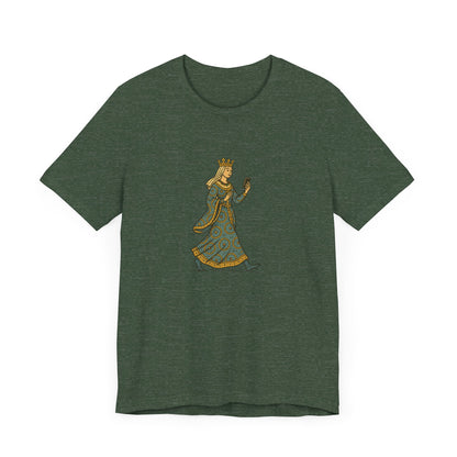 The Crowned Strutter – Medieval Couture on the Go - Unisex Heavy Cotton T-shirt