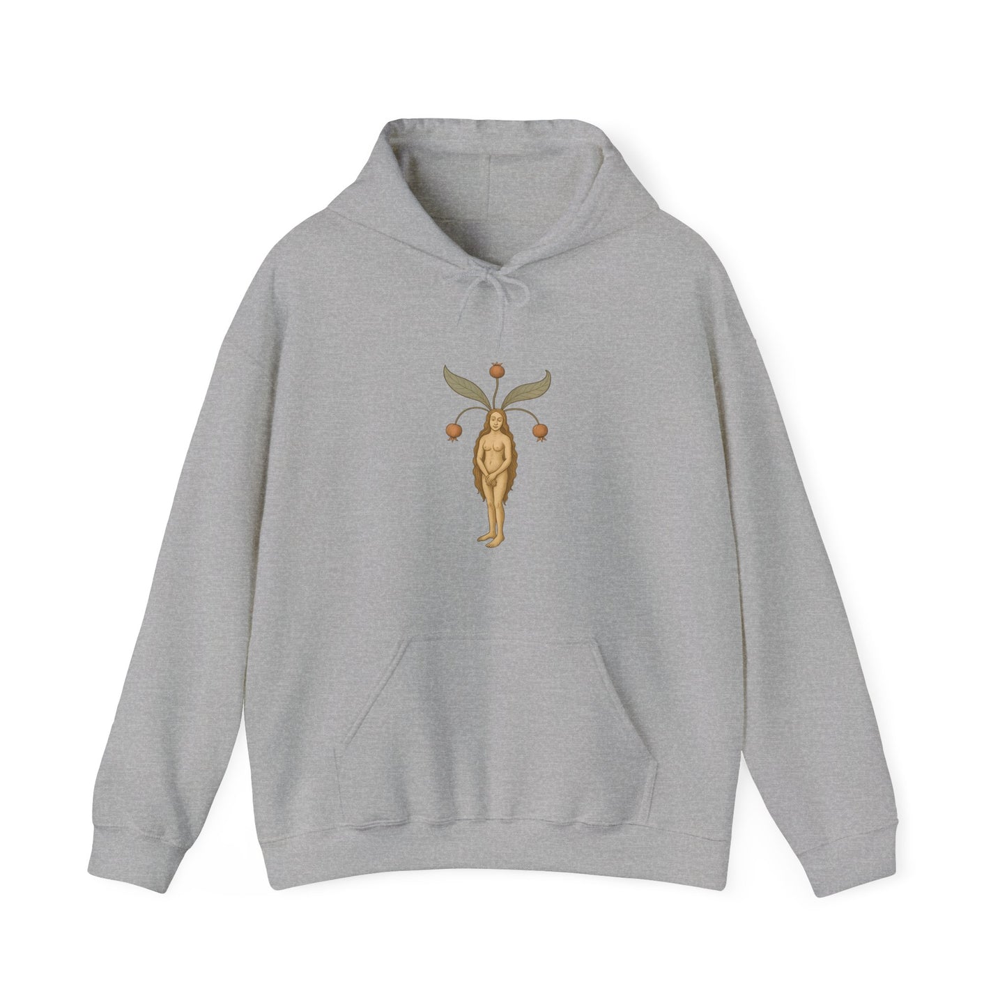 Mandragora Muse, Female Mandrake, Medieval Herb Lore Unisex Hoodie