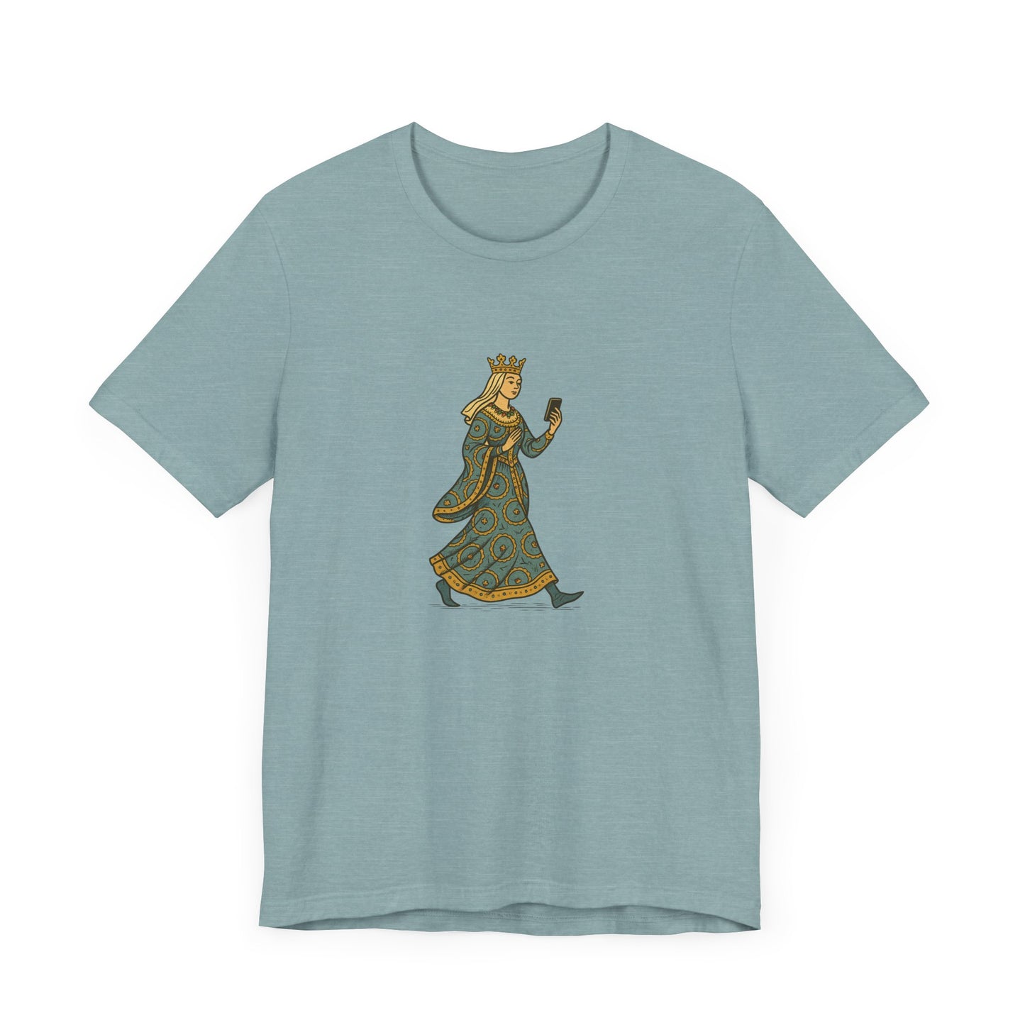 The Crowned Strutter – Medieval Couture on the Go - Unisex Heavy Cotton T-shirt
