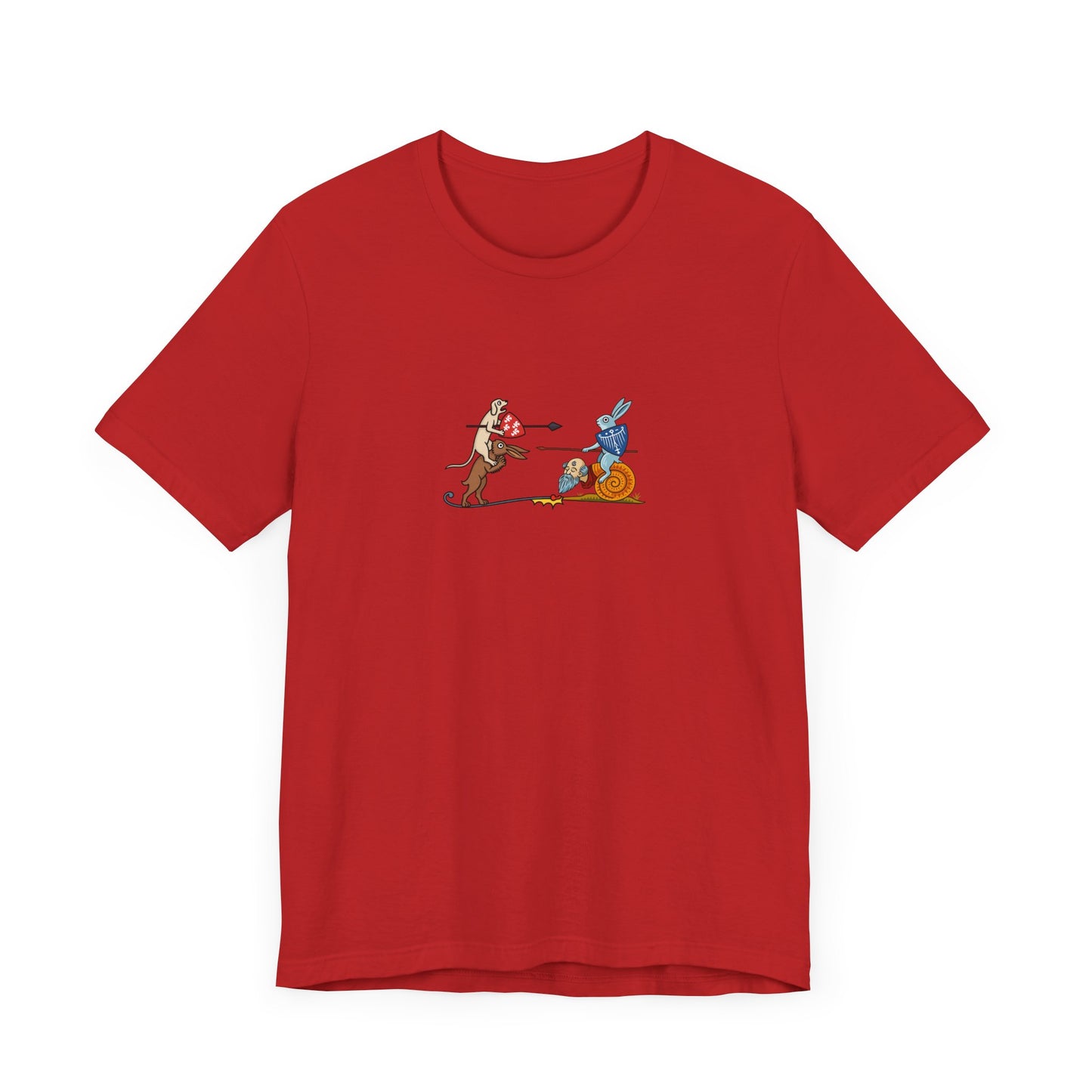 Bunny Snail Rider After MS Yates Thompson 8 F 294, Remastered Marginalia Manuscript Art Tee