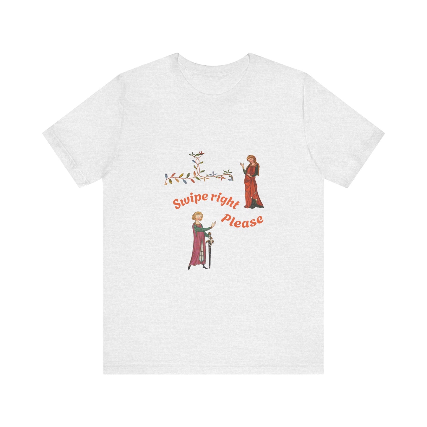 Marginalia Manuscript Romance Swipe Right Unisex Softstyle T-Shirt