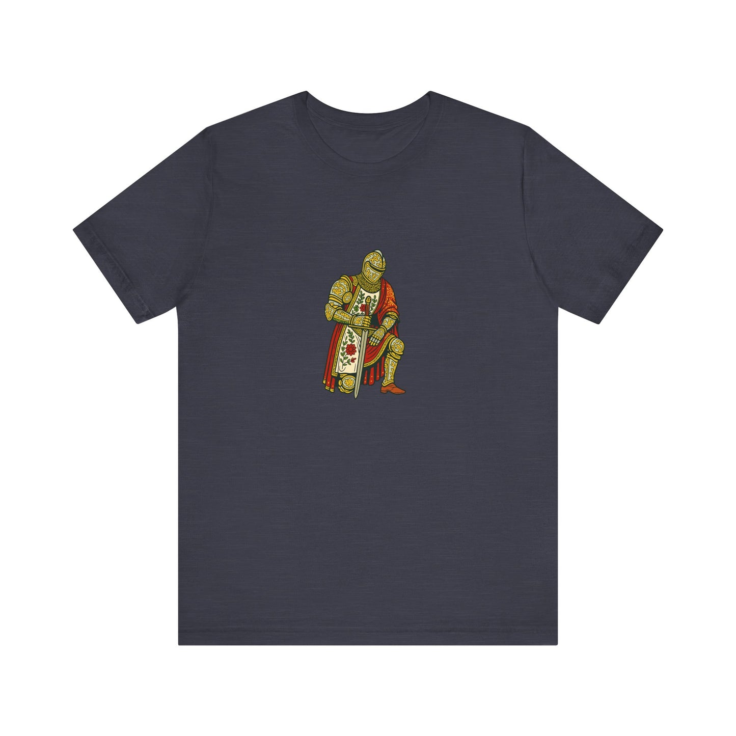 Kneeling Medieval Knight Floral Tee