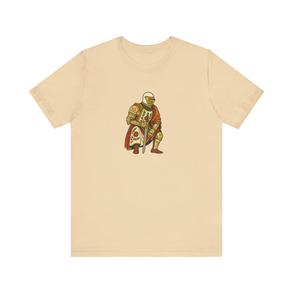 Medieval Knight With Original Flora Pattern Tee