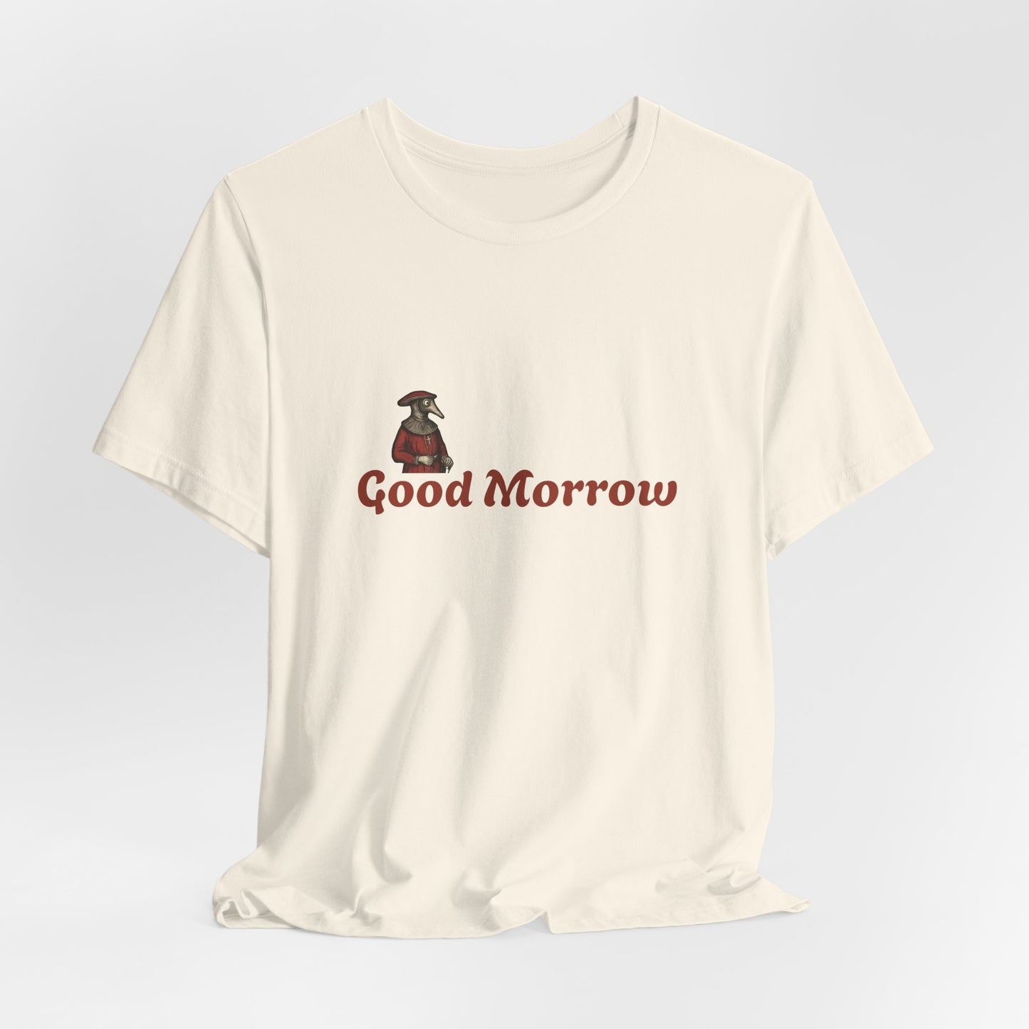 Hanseatic Art, Medieval Plague Doctor with Good Morrow Unisex Softstyle T-Shirt