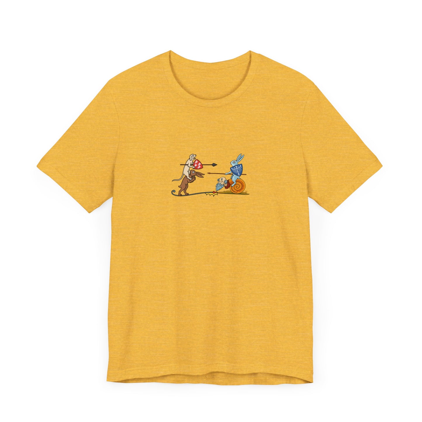 Bunny Snail Rider After MS Yates Thompson 8 F 294, Remastered Marginalia Manuscript Art Tee