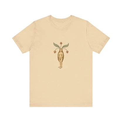 Big Mandragora Muse, Medieval Mandrake Herb Lore Unisex Heavy Cotton Tee