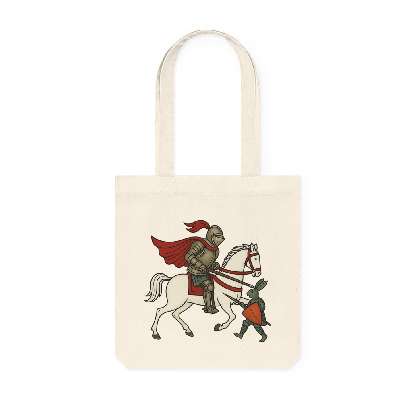 Knight & Hare - Medieval Humor Woven Tote Bag
