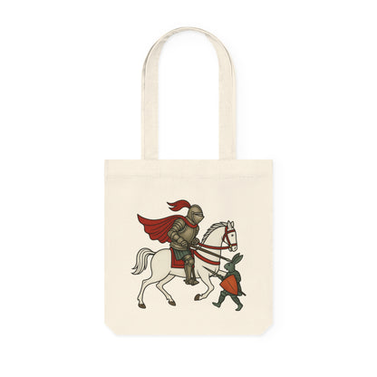 Knight & Hare - Medieval Humor Woven Tote Bag