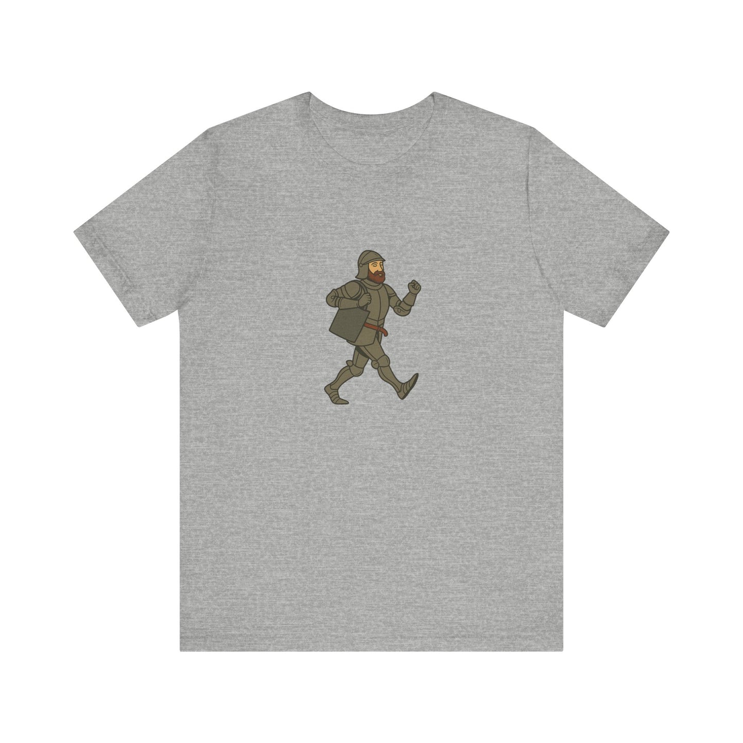 Knight on the Go - Medieval Humor - Urban Chivalry Unisex Heavy Cotton T-shirt