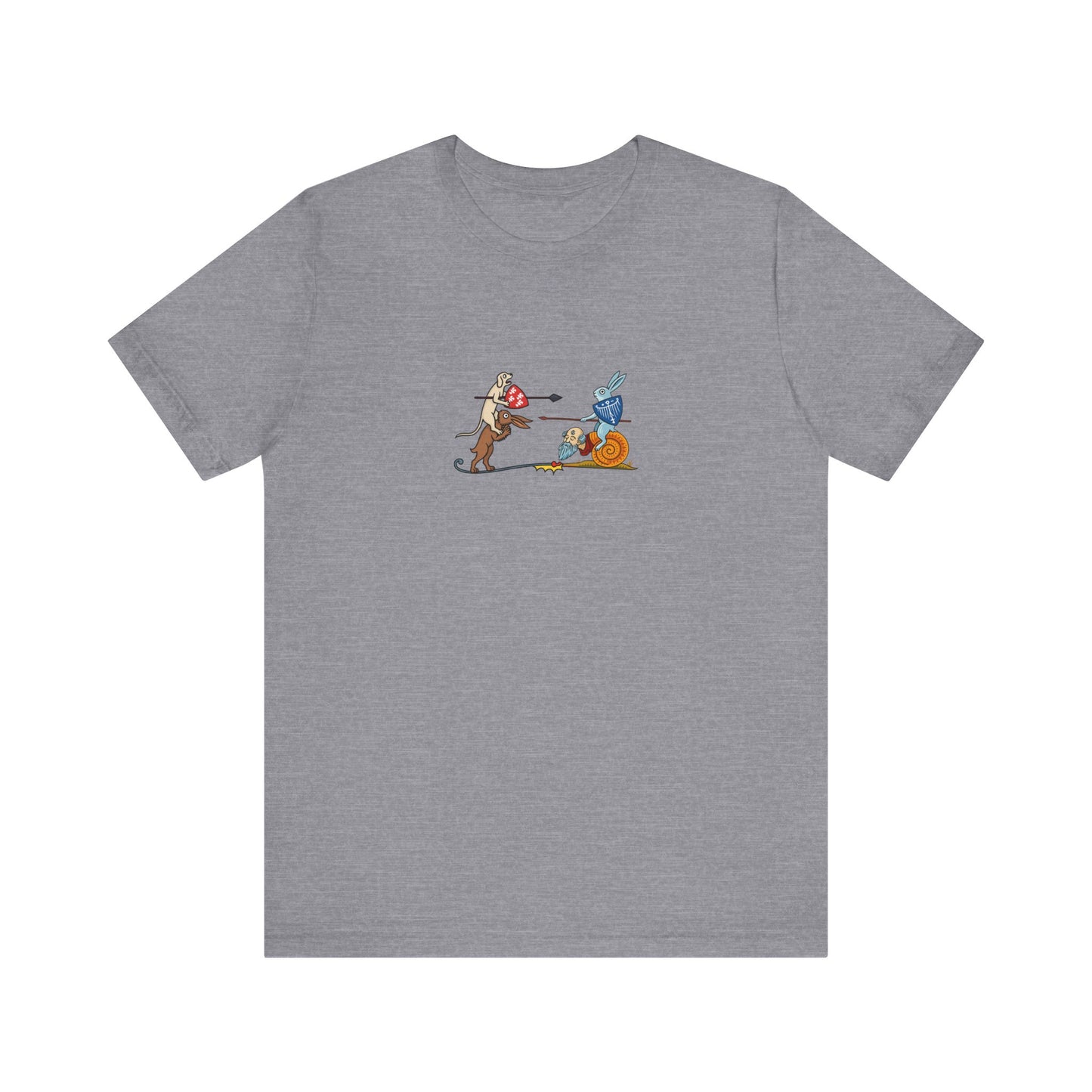 Bunny Snail Rider After MS Yates Thompson 8 F 294, Remastered Marginalia Manuscript Art Tee