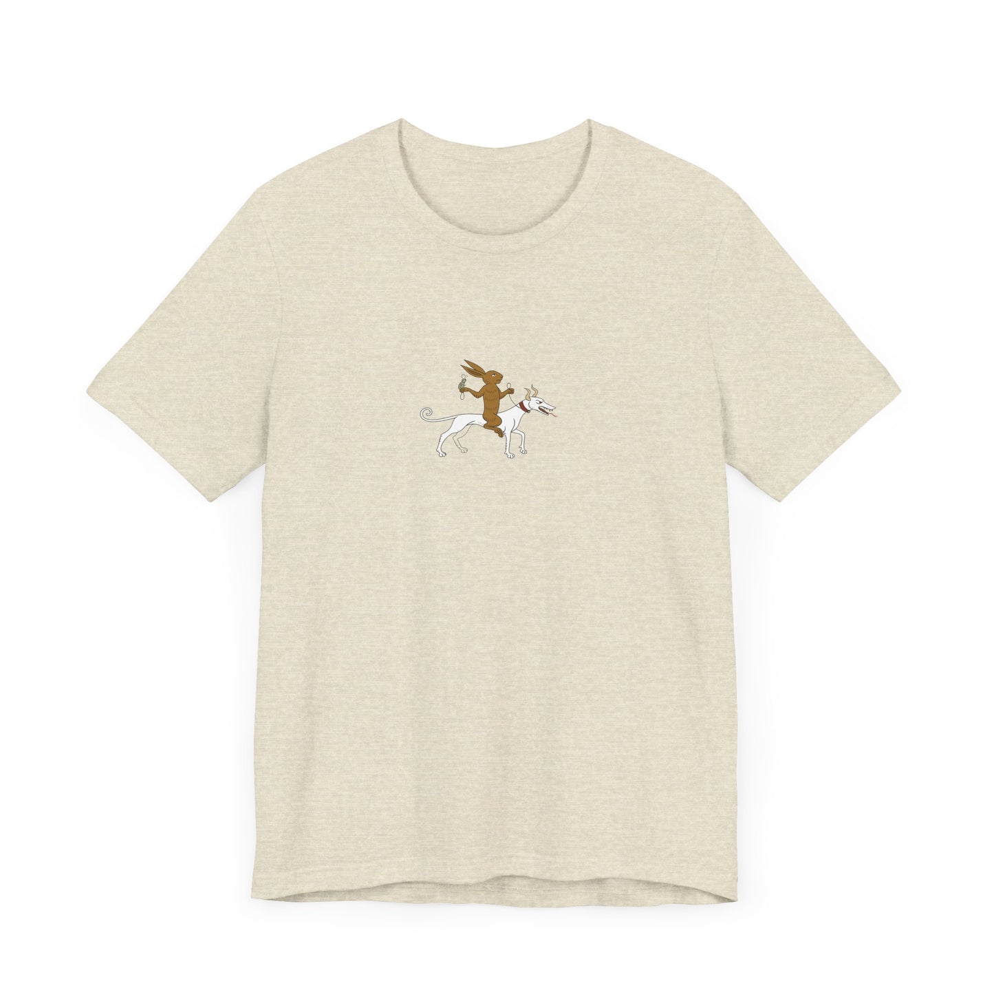 The Hare Riding a Hound, Pontifical of Guillaume Durand, Avignon, before 1390 Tee