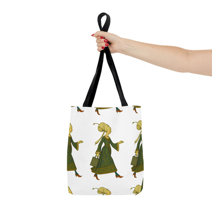 Lady of the Mall – Medieval Fashionista - Elegant Vintage Woman Tote Bag