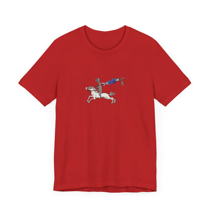 Rabbit Hunting Human, Marginalia Manuscript Art Unisex T-Shirt