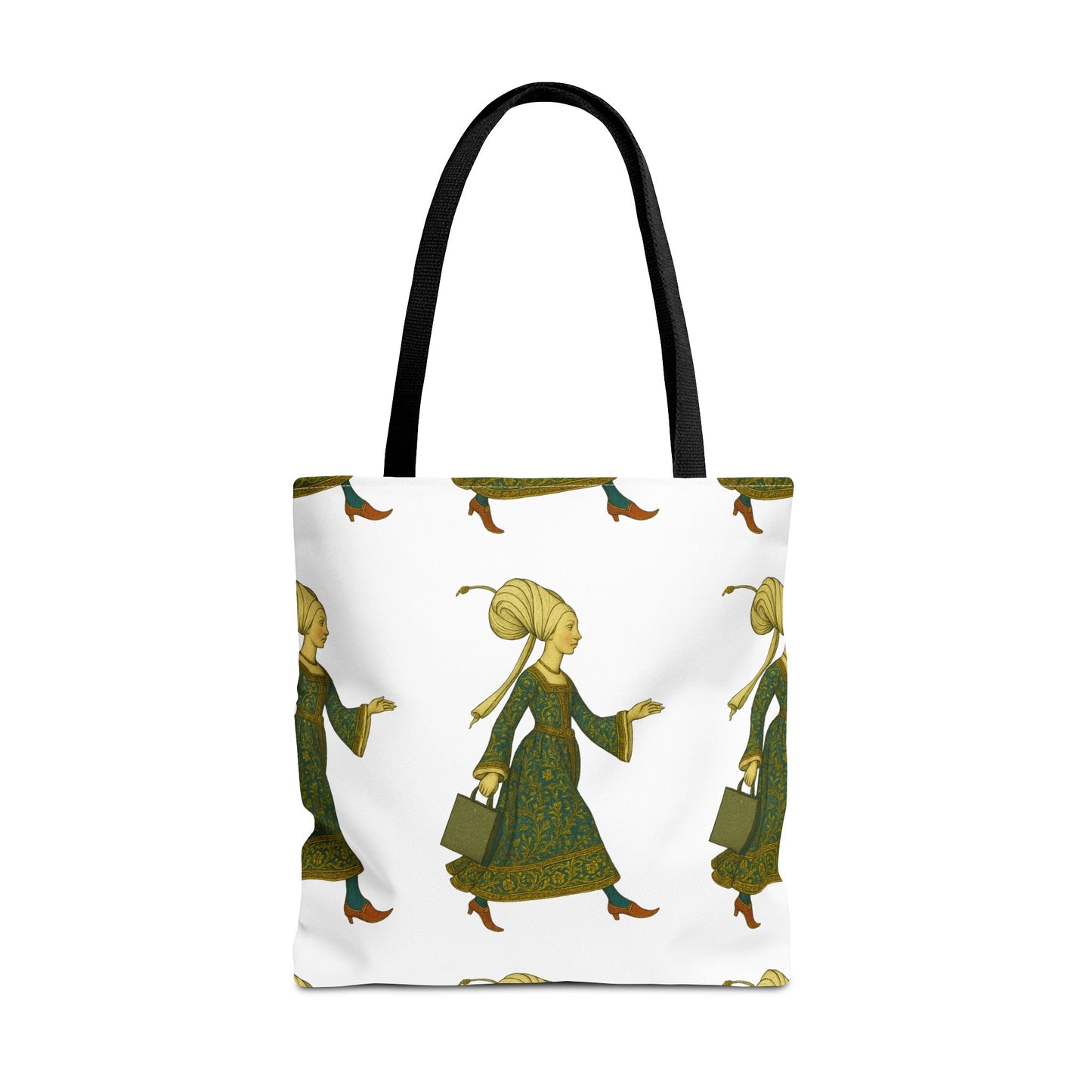 Lady of the Mall – Medieval Fashionista - Elegant Vintage Woman Tote Bag