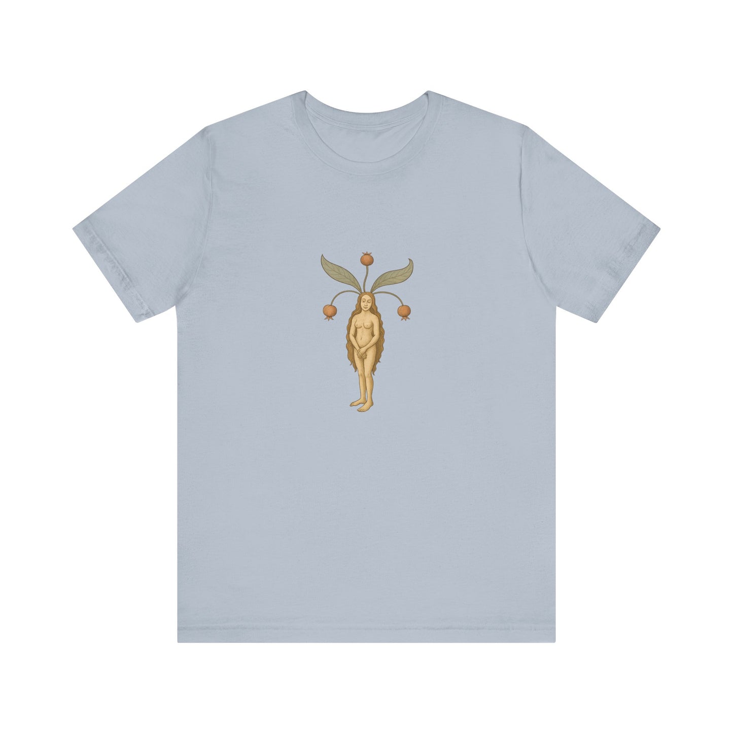 Big Mandragora Muse, Medieval Mandrake Herb Lore Unisex Heavy Cotton Tee