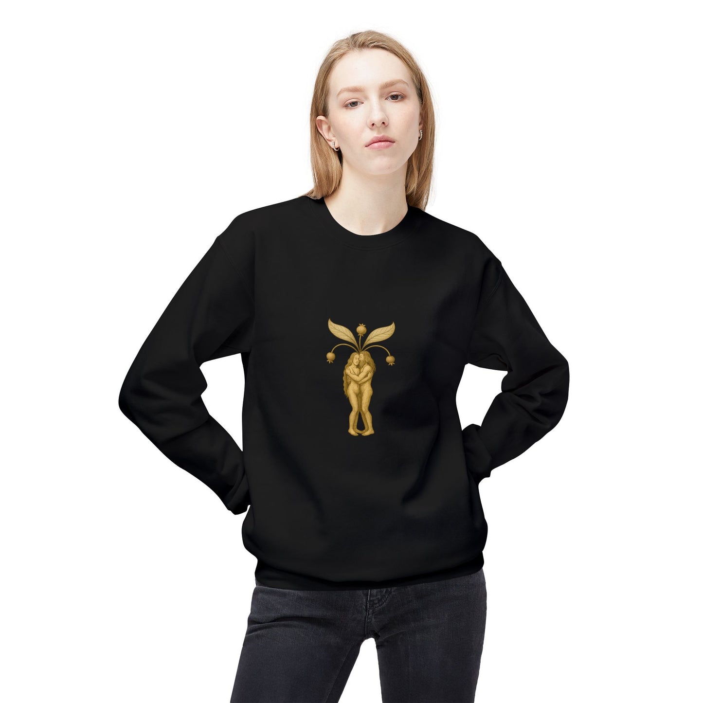 Mandrakes in Love, Mythical Root Romance Unisex Sweatshirt