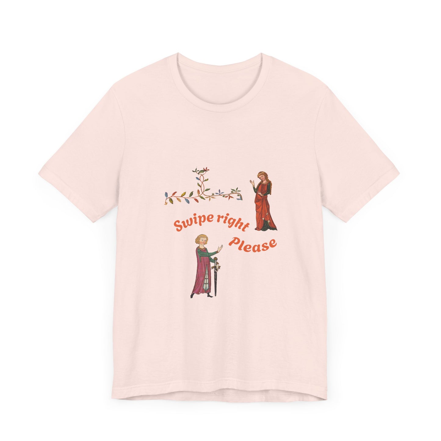 Marginalia Manuscript Romance Swipe Right Unisex Softstyle T-Shirt