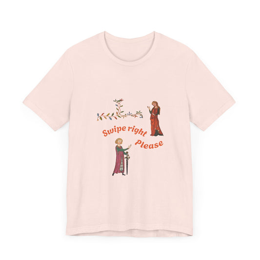 Marginalia Manuscript Romance Swipe Right Unisex Softstyle T-Shirt