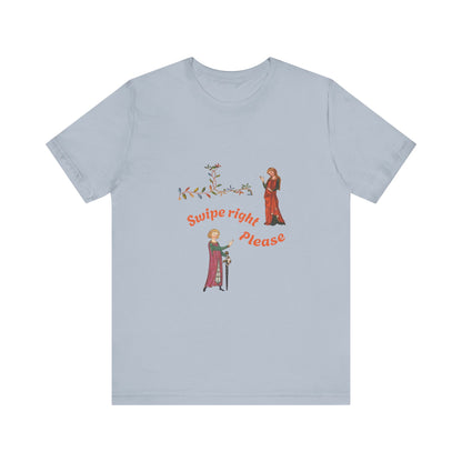 Marginalia Manuscript Romance Swipe Right Unisex Softstyle T-Shirt