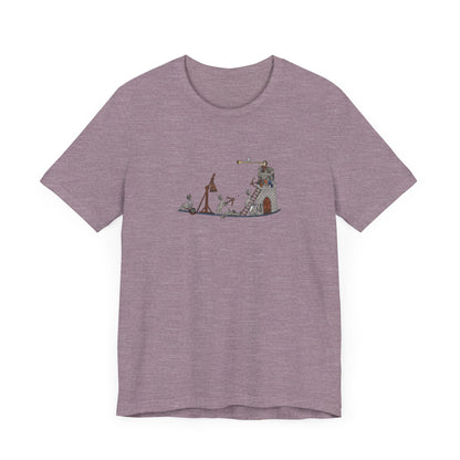 Medieval Rabbits Castle Siege, Medieval Manuscript Art T-shirt