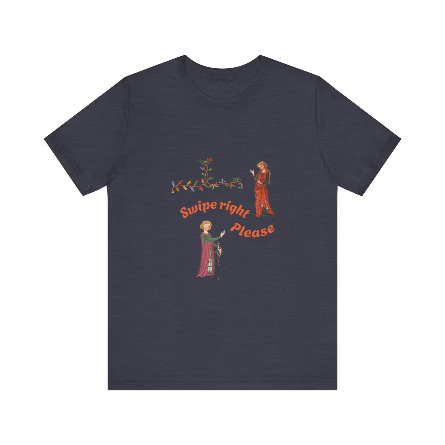 Marginalia Manuscript Romance Swipe Right Unisex Softstyle T-Shirt