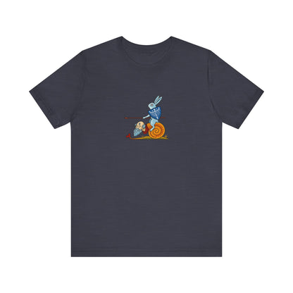 Bunny Snail Rider After MS Yates Thompson 8 F 294, Remastered Marginalia Manuscript Art Tee