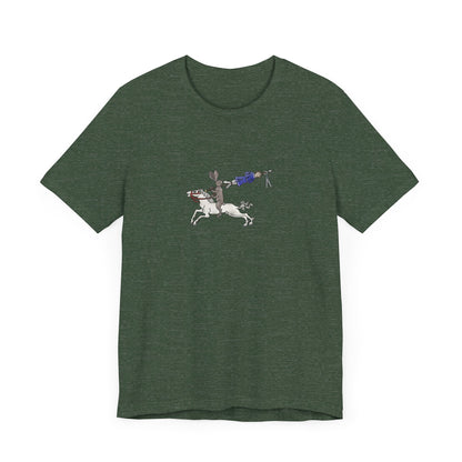 Rabbit Hunting Human, Marginalia Manuscript Art Unisex T-Shirt