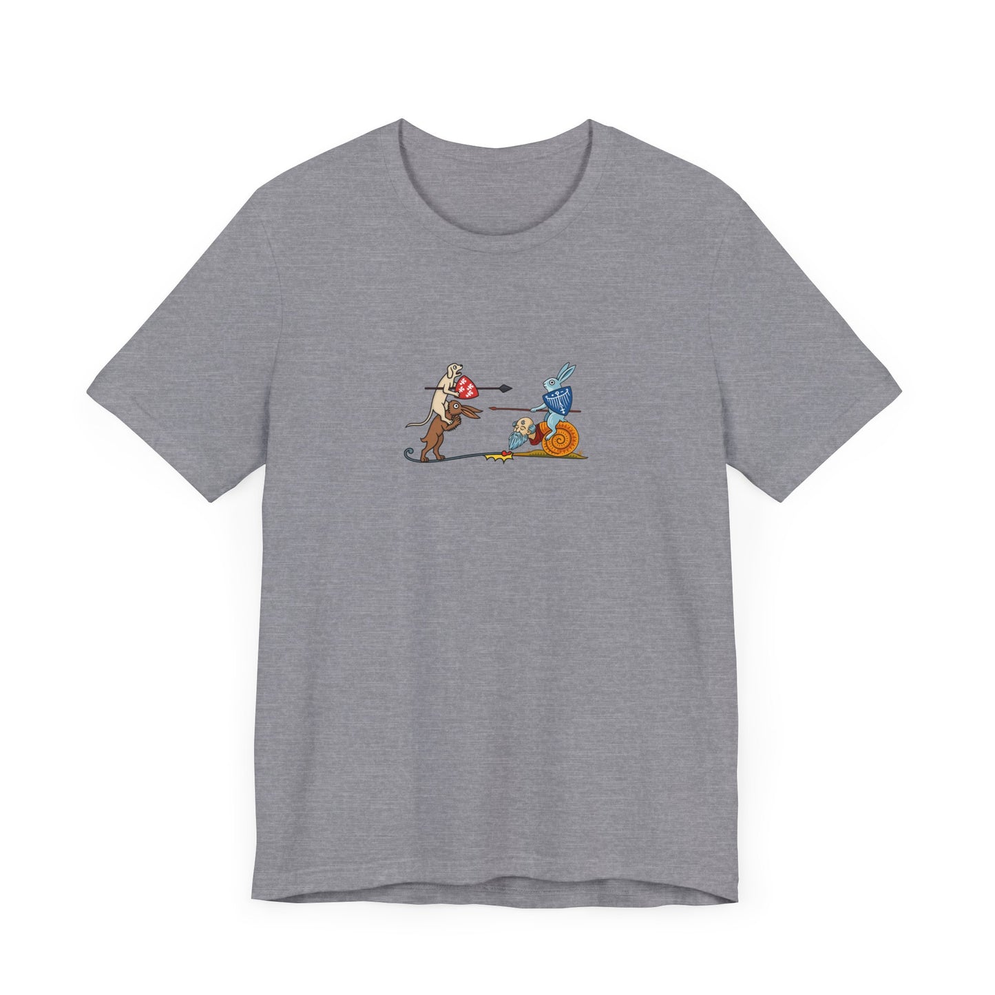 Bunny Snail Rider After MS Yates Thompson 8 F 294, Remastered Marginalia Manuscript Art Tee