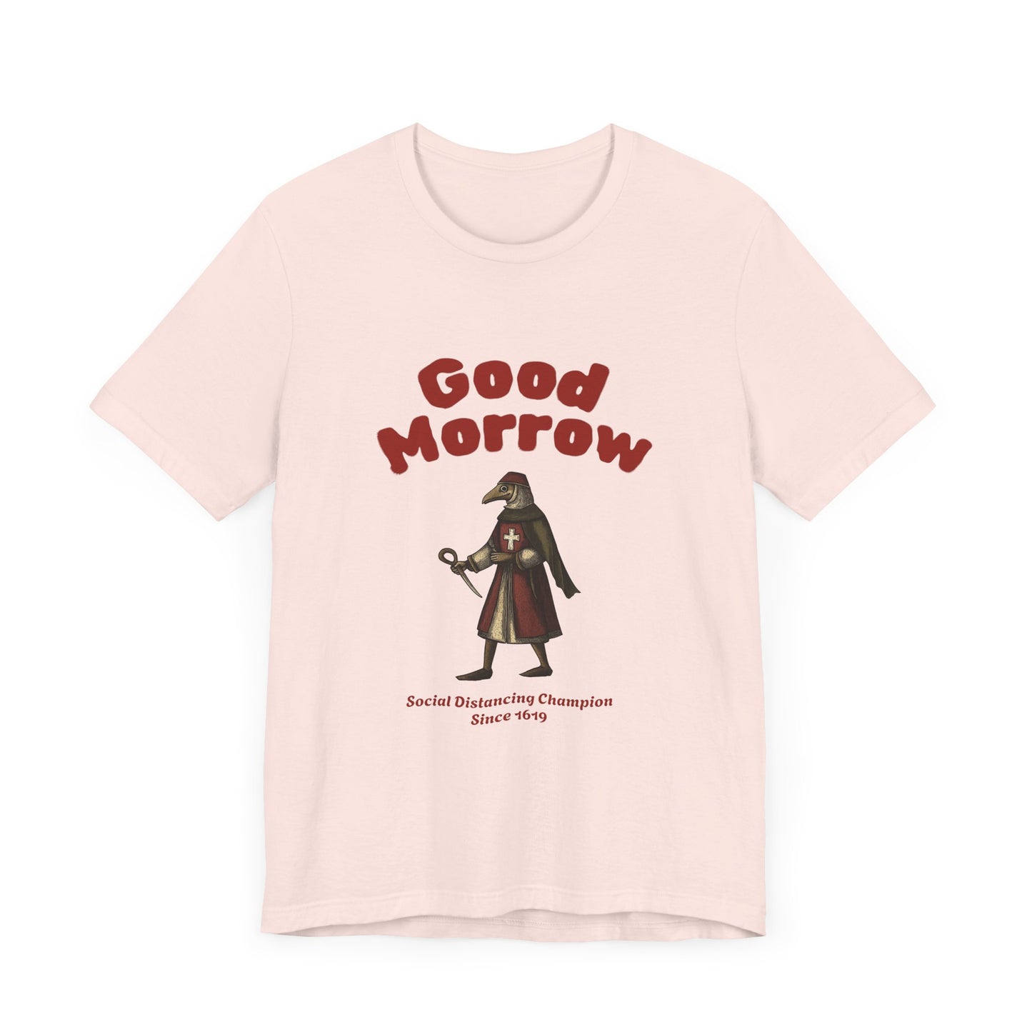 Hanseatic Art, Medieval Plague Doctor with Good Morrow 1619 Tee